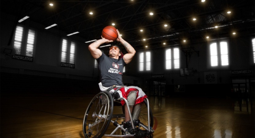 Still image from The Rebound: A Wheelchair Basketball Story.
